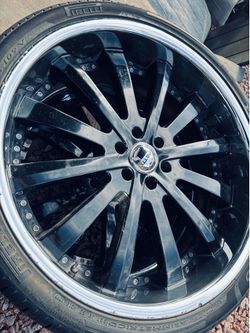 26” Black & Chrome Rims & Tires