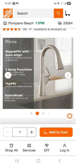 New Pfister Stainless Kitchen Faucet