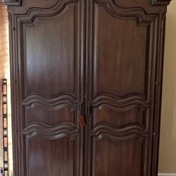 Vintage Real Wood Armoire 