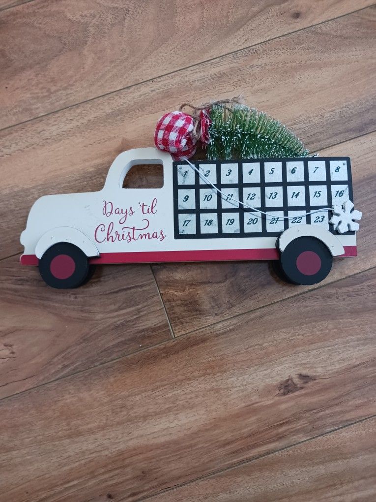 Countdown Days Til Christmas Truck Calendar