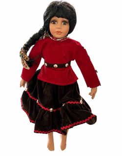 Native American Porcelain Doll Cheap
