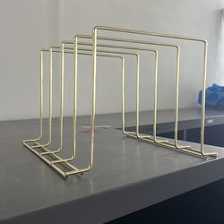 Gold color filing rack