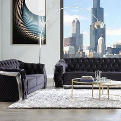Black Sofa And Loveseat 