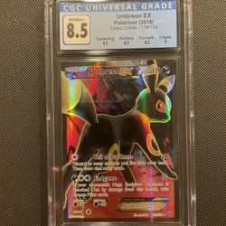 Umbreon EX Full Art Ultra Rare Graded CGC 8.5 *MINT* Subgrades XY Fates Collide 119/124 Pokemon Eevee Slab BGS PSA Eeveelutions