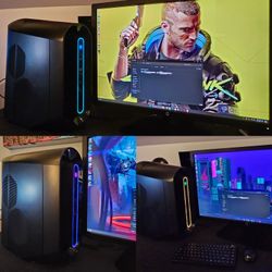 Dell Alienware Aurora R11 Gaming Desktop With HP 32" Monitor, Wireless Keyboard and Mouse.