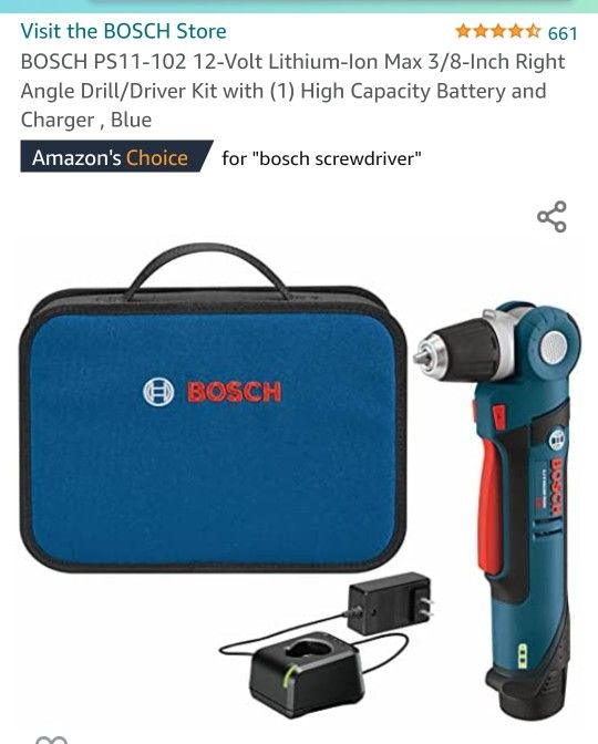Bosh Angle Drill Driver Kit