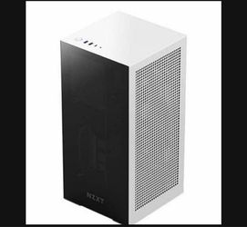 NZXT H1 Version 2 - CS-H11BW-US - Small Form-Factor ITX Case - Dual Chamber Airflow - Tinted Tempered Glass Front Panel - 140mm Liquid Cooler - SFX 75
