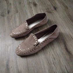 Bleecker & Bond Arianna Tan Studded Loafer