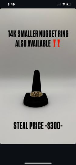 14k Gold Nugget Ring