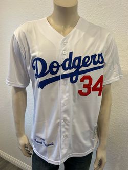 Fernando Valenzuela Throwback Dodgers White Jerseys