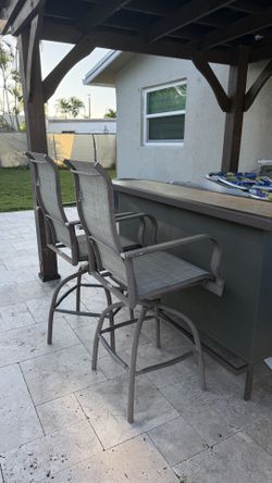 Patio bar Set With Chairs
