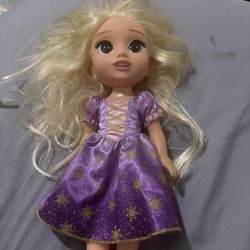 Disney Princess My Friend Rapunzel Doll 14 inches Tall W/ Dress. Tested & Works