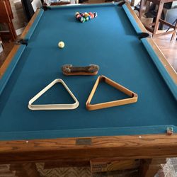 Golden Oak By Brunswick Antique 1980s Table