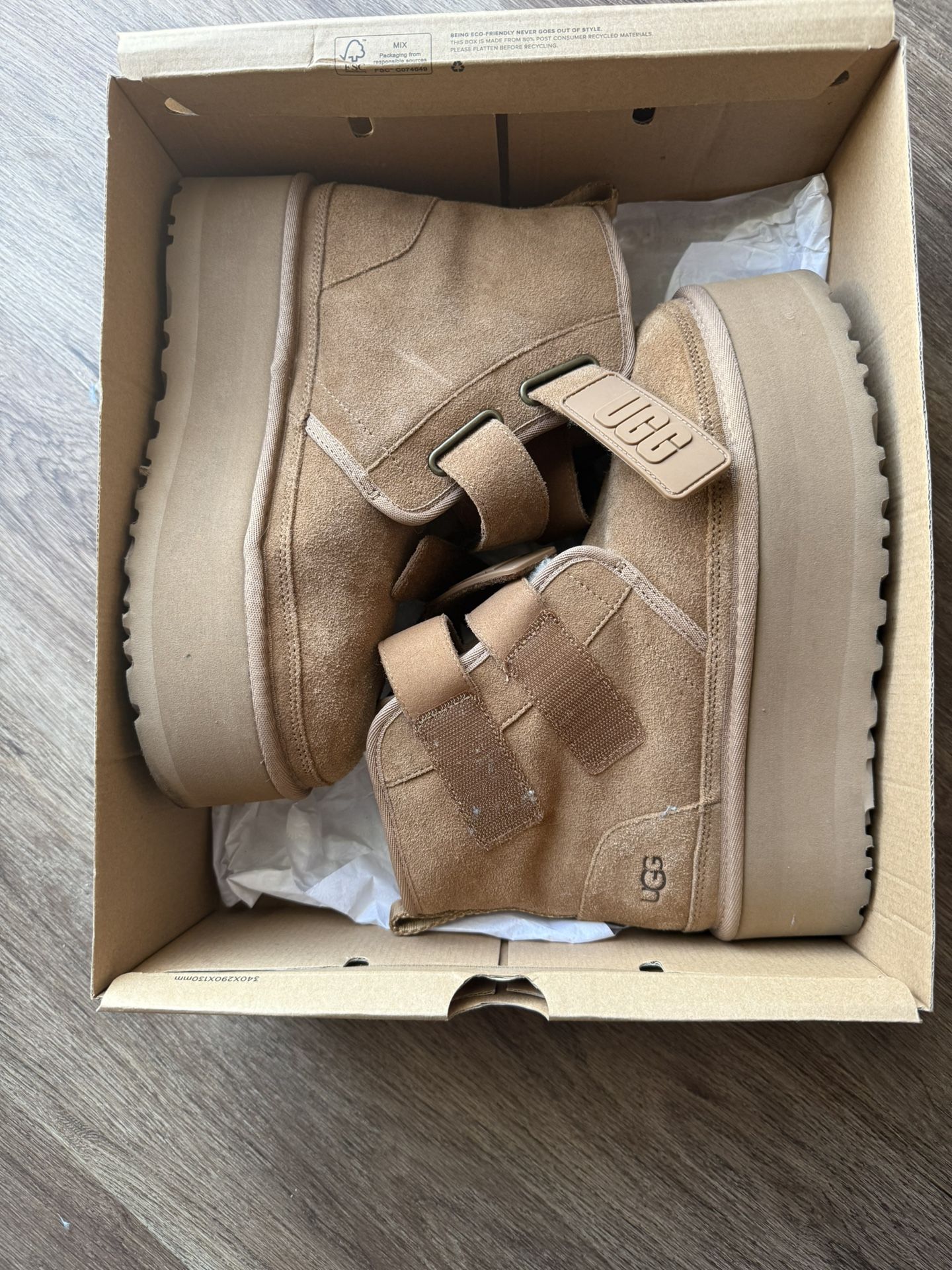 UGG NEUMEL PLATFORM Chestnut Suede Ankle Boots (Women’s) US 8
