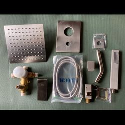 Rainfall Shower with Valve and Handle Sprayer