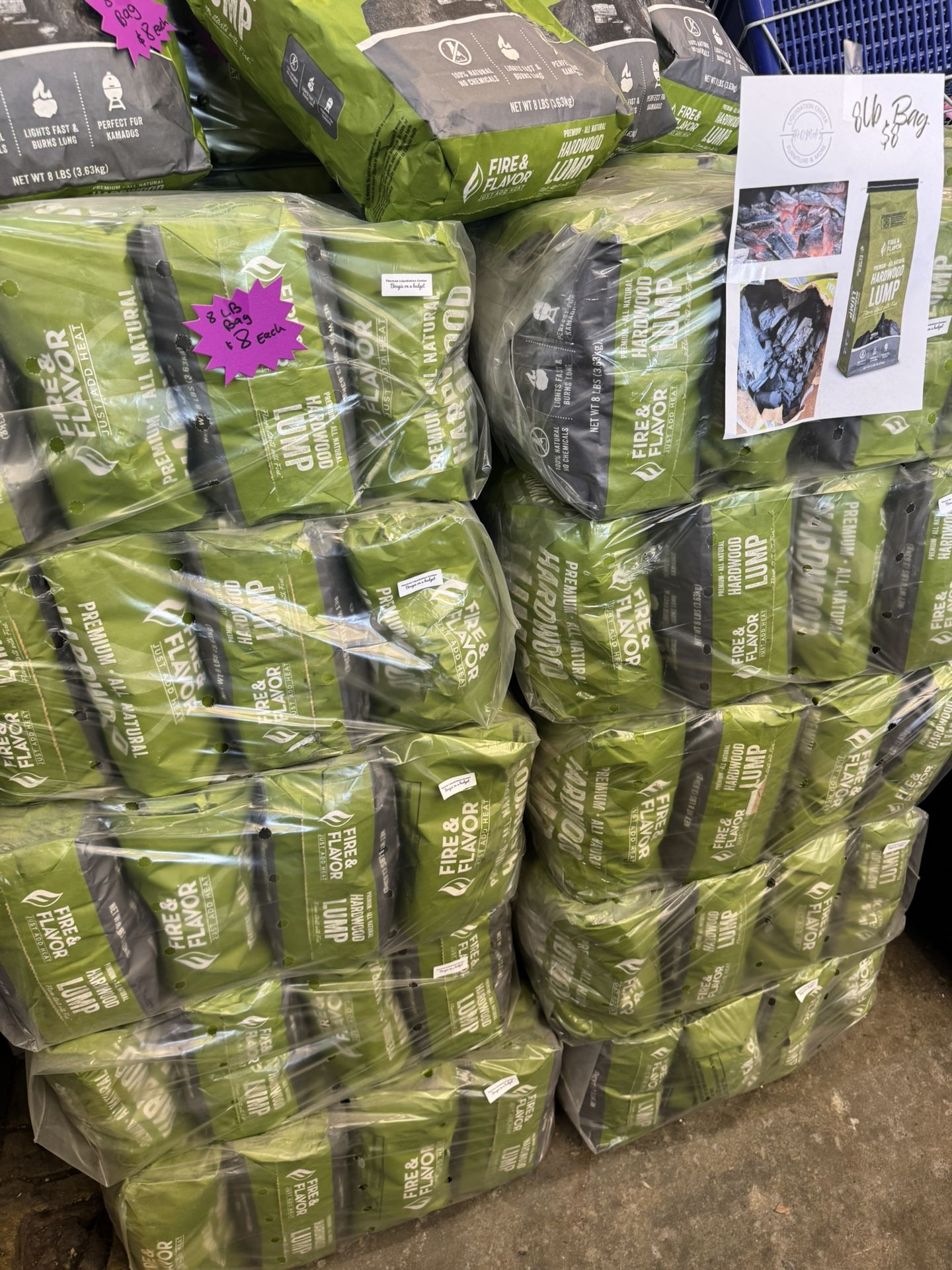 Wood Lump Charcoal $8 Per 8 Pounds Bag