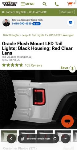 Oracle Flush Mount LED Tail Lights; Black Housing; Red Clear Lens (18-26 Jeep Wrangler JL) Item J165775-JL