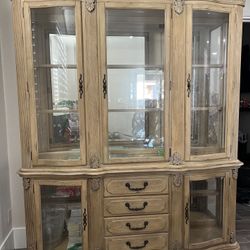 Dining Table With It’s Original China Cabinet