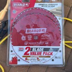 Diablo General Purpose 44tooth 12” Miter Saw Blade 2 Pack