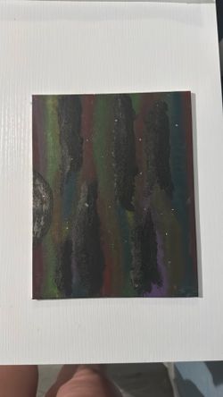 “Celestial Veil” Abstract Midnight Aurora" – Original Hand-Painted Canvas Art