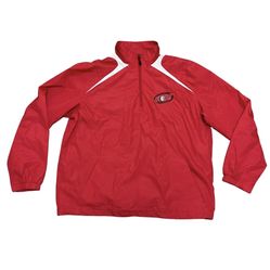 STORM Bowling Red Full Zip Windbreaker Jacket Sport-Tek Mens XL Embroidered Logo