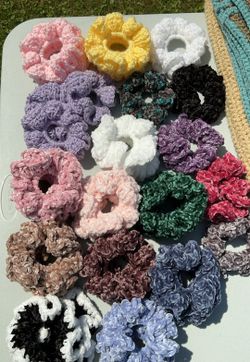 Handmade crochet Hair Scrunchies