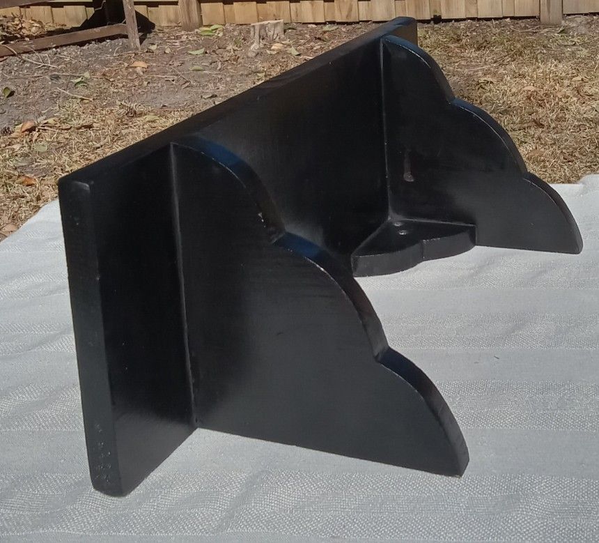 20 Inch Handmade Black Wood floating Shelf