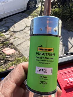 Bussmann FUSETRON ENERGY EFFICIENT DUAL-ELEMENT TIME-DELAY CLASS RK5 FUSE FRN-R-200 250Vac AC IR 200kA 125Vdc DC IR 20KA AMP