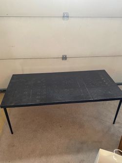 World Market Samir Black Carved Wood Coffee Table