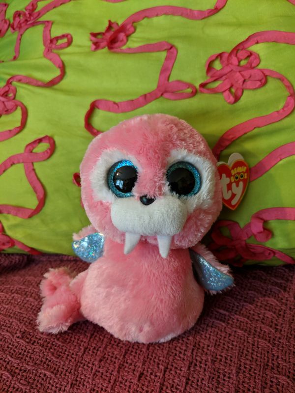 TY Brand Beanie Boos Pink Walrus Tusk Stuffed Animal Plush ...