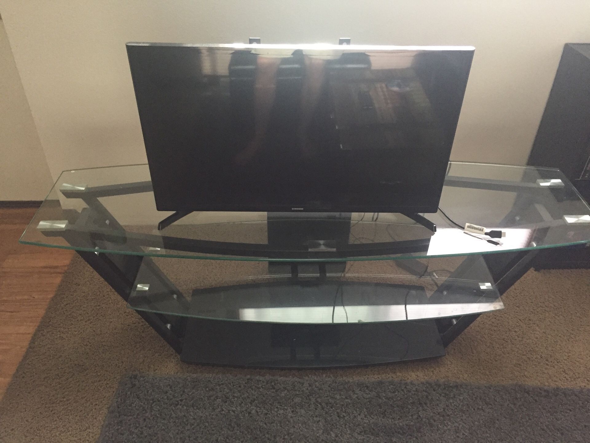 Glass TV Stand w/mount capabilities