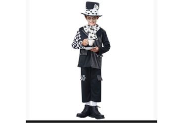 Mad Hatter Alice in Wonderland Classic Fancy Dress Up Halloween Child