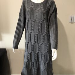 Blue Orchid Women Plus Sweater Dress/tunic/size 1X/med Hthr Grey/brand New