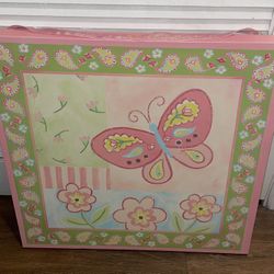 I really nice picture to hang up in the little girls room with flowers and A Butterfly