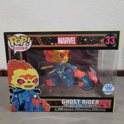Funko POP Marval Rides Funko Shop Exclusive Black Light Ghost Rider 33