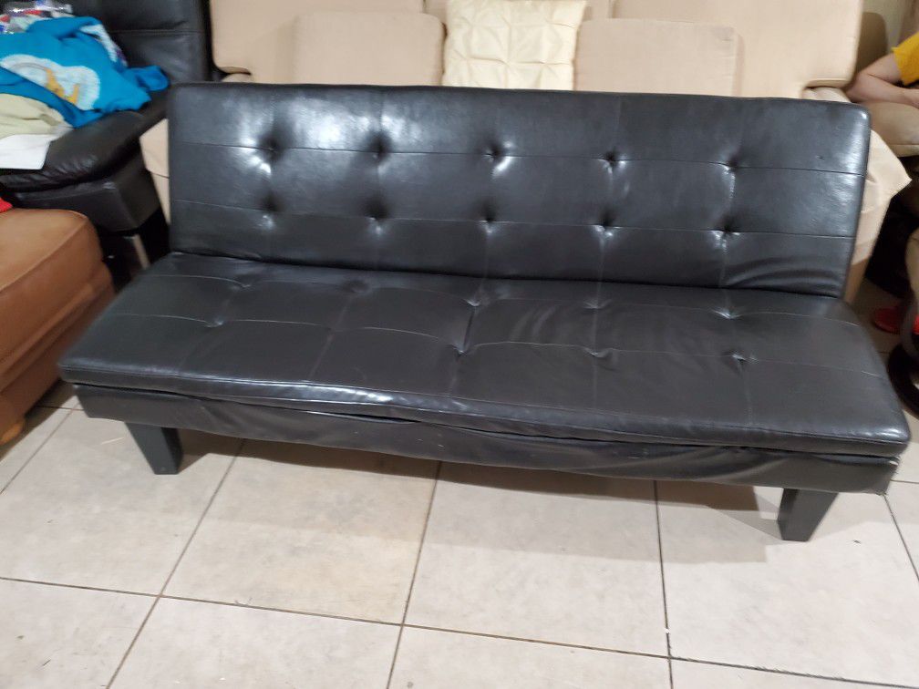 Black Futon/Mini Sofa