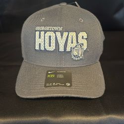 Nike Georgetown Hoyas Classic99 Swoosh Flex Hat – Gray with Embroidered Bulldog Logo