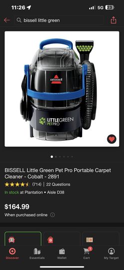 Little Green® Pet Pro Portable Carpet Cleaner 2891