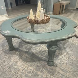 Rounds Wood And Glass Table