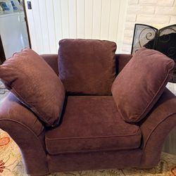 Oversized Plum Armchair/ Moving  Must Go.