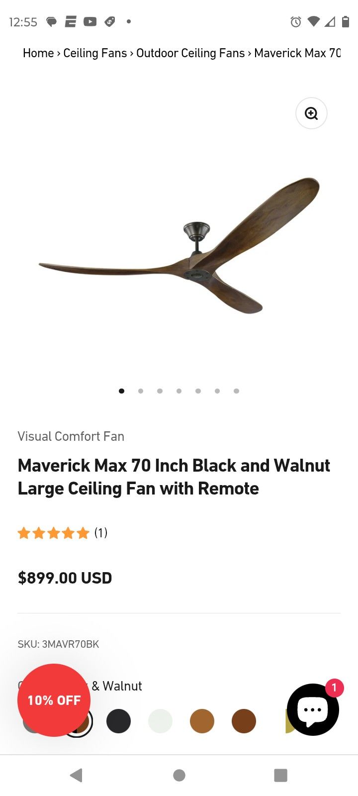 Brand New 70-in Wingspan Outdoor Fan With Remote Control And Other Capabilities..