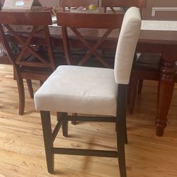 4 Matching Fabric Bar Stools