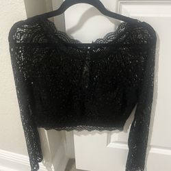 LADIES LACE SEQUIN TOP