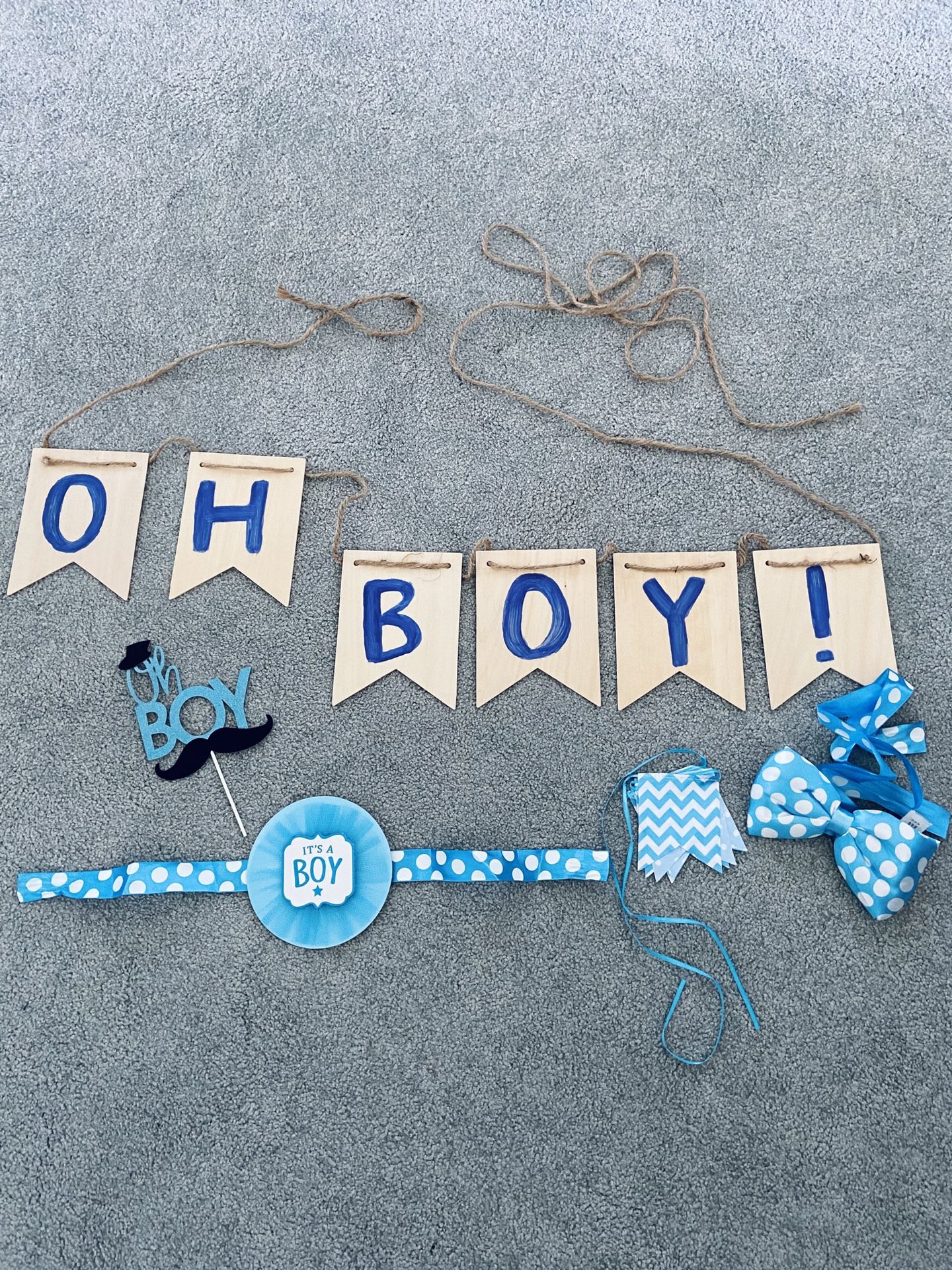 Handmade Baby Shower decorations - BOY