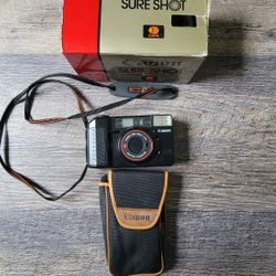 Canon Sure Shot AF35M Autoboy 2 Vintage 35mm Film Camera 38mm f/2.8 CLEAN w/CASE AND BOX 