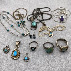 Sterling Silver Turquoise Lot 