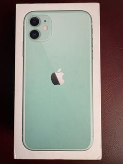 I PHONE 11 GREEN 6x3” W. NEW EARPOTS: EXCELLENT PR-OWNED CONDITION: 1 WALL CHARGER/CABLE: 1 TEMPERED GLASS PREMIUM SCREEN PROTECTOR IP11: 1BTS DNA PHO