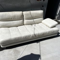 White Leather Couch
