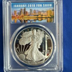 2018-W PCGS PR69DCAM 1oz Eagle Silver Coin 