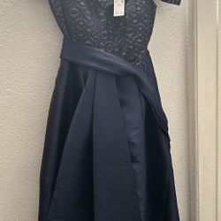 Navy Blue Party Dress (New) Plus Size 